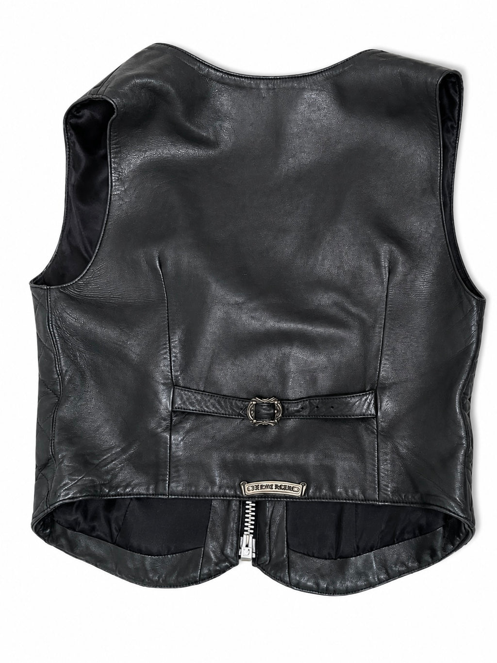 Chrome hearts quilted leather vest size M