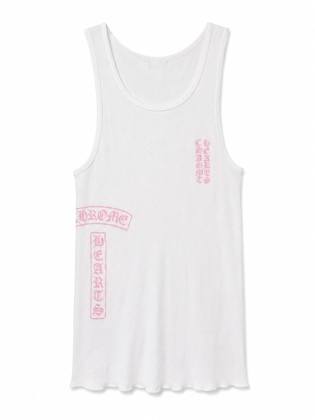 Chrome hearts pink T-bar tank top size XL