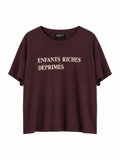 ERD burgundy logo tee size M