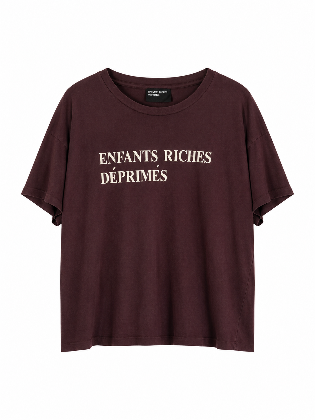 ERD burgundy logo tee size M