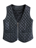 Chrome hearts quilted leather vest size M