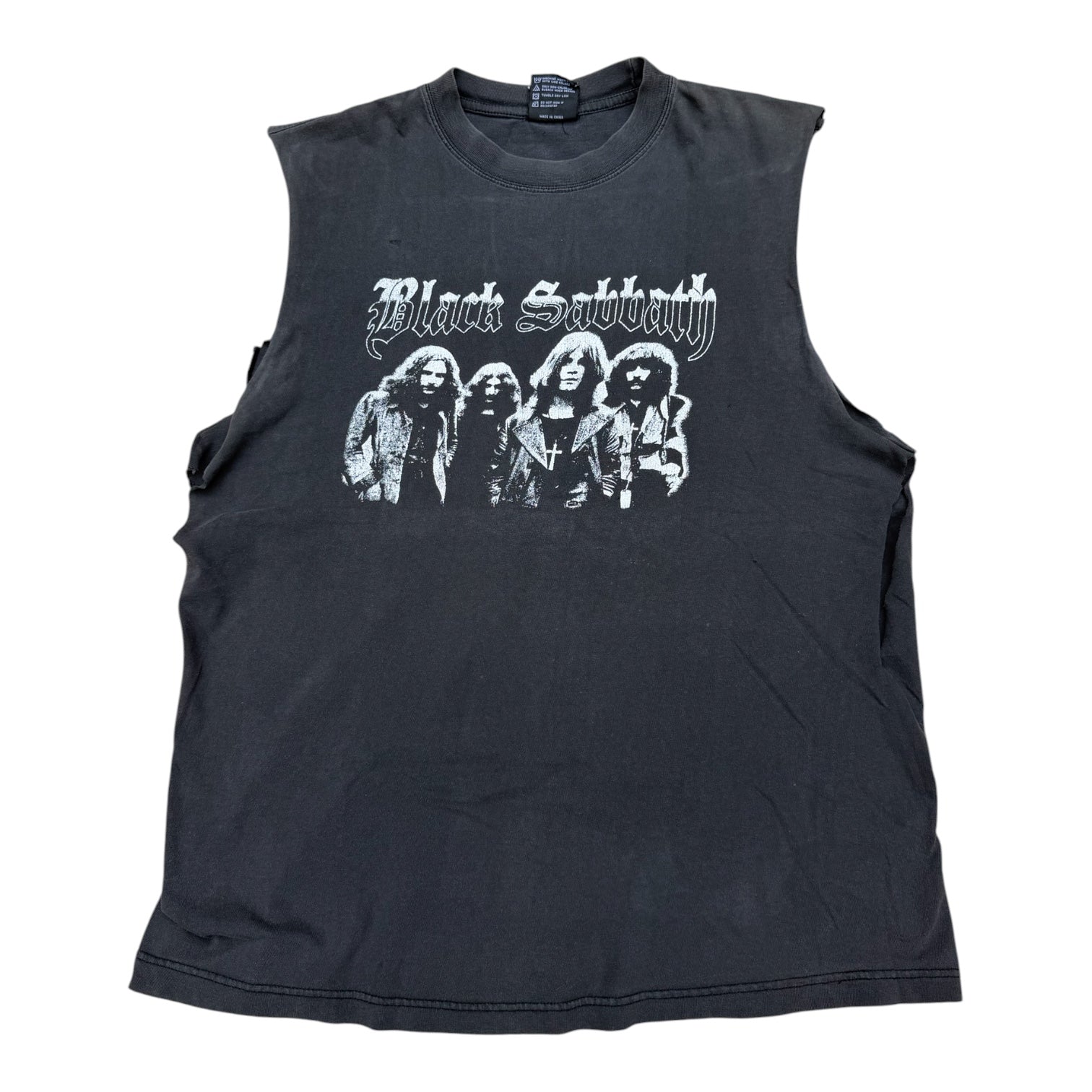 Vintage Black Sabbath cut off size XL